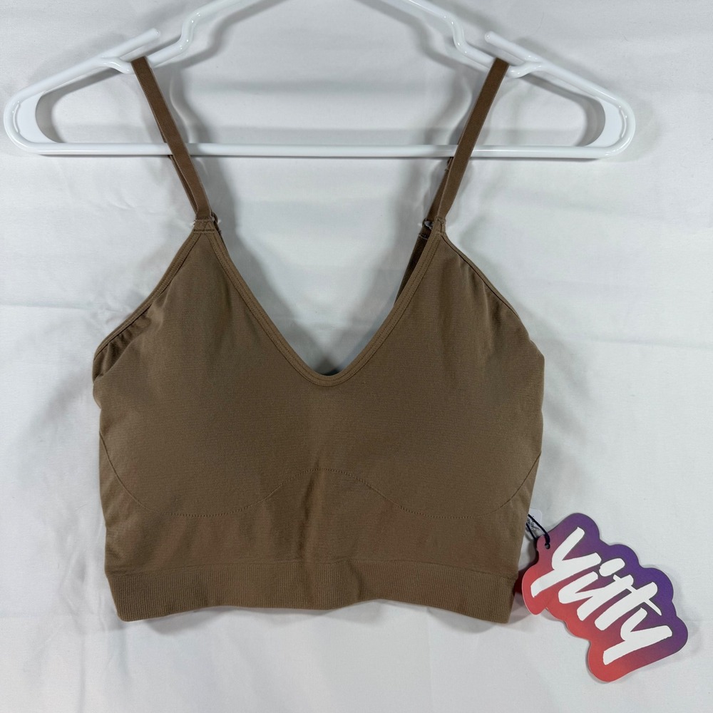 Yitty Nearly Naked Shaping Plunge Bra Brown M/L NWT